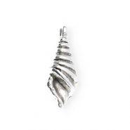 Breloques en métal DQ® coquillage Argenté antique (sans nickel)