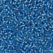 Perles de rocailles Miyuki 15/0 Silver Lined Sapphire 15-0019