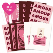 BY31® Cartes à bijoux assorties Rose-marron foncé-blanc