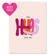 BY31® Cartes à bijoux "Big hugs for you" Rose clair-rose magenta-orange-violet lilas