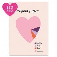 BY31® Cartes à bijoux "Things I love" Rose-violet-orange