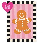 BY31® Cartes à bijoux bonhomme pain d'épices Noir-blanc cassé-rose-marron