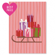 BY31® Cartes à bijoux luge avec cadeaux Rose-rosso-violet-vert