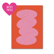 BY31® Cartes à bijoux ovale Rouge-rose clair