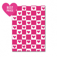 BY31® Cartes à bijoux coeur Blanc-fuchsia
