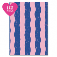 BY31® Cartes à bijoux vagues Bleu-rose clair