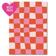 BY31® Cartes à bijoux cubes Rouge-rose clair-blanc