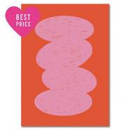 BY31® Cartes à bijoux ovale Rouge-rose clair