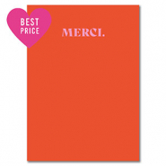 BY31® Cartes à bijoux "Merci" Rouge-rose clair