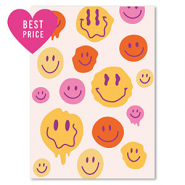 BY31® Cartes à bijoux souriant Blanc cassé-orange-jaune-rose