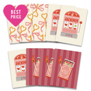 BY31® Cartes à bijoux assorties valentin Multicolore