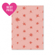 Cartes à bijoux étoiles Rose-rouge