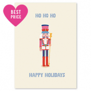 Cartes à bijoux "HO HO HO" Blanc cassé-rouge-bleu