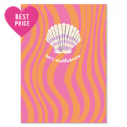 Cartes à bijoux "let's shellabrate" Orange-rose