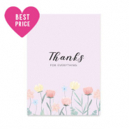 Cartes à bijoux "Thanks for everything" Lilas