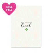 Cartes à bijoux "Wish you good luck" Bleu pâle