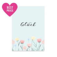 Cartes à bijoux "Viel Glück" Bleu clair