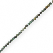 Pierres naturelles Calcédoine (Jaspe) 4mm facettées Vert multicolore