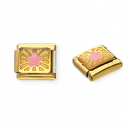 Apprêts en acier inox breloques pour bracelet italien étoile Doré-rose-jaune