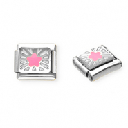 Apprêts en acier inox breloques pour bracelet italien étoile Argenté-rose-jaune