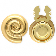 Cache-boutons en acier Inox spirale Doré