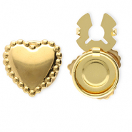 Cache-boutons en acier Inox coeur Doré