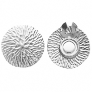 Cache-boutons en acier Inox rond Argenté