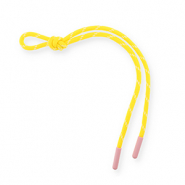 Porte-clés paracorde Jaune-blanc-rose clair