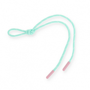 Porte-clés paracorde Vert menthe-blanc-rose clair