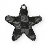 Pendentifs accroche-regard étoile denim-look Noir-gris