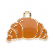 Breloques en métal croissant Doré-marron