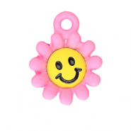 Breloques en métal fleur Rose-jaune