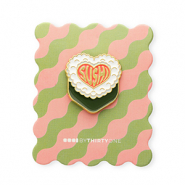 BY31® Pin "Sushi" sur la carte Vert fonce-rose corail-blanc-gris-doré