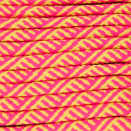 Paracorde tendance 6 mm Rose néon-jaune