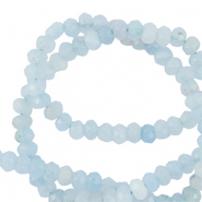 Pierres naturelles 4mm facettées Bleu glacier