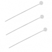 BY31® Apprêts en acier inox clous à tête boule 35 mm Argenté