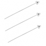 BY31® Apprêts en acier inox clous à tête boules 35 mm Argenté