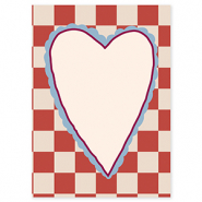 BY31&reg; Cartes &agrave; bijoux coeur Cr&egrave;me-rouge-rouge bordeaux-bleu clair