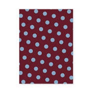 BY31&reg; Cartes &agrave; bijoux &agrave; pois Rouge acajou-bleu clair