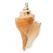 Pendentifs coquillage specials buccin Marron cuivre-doré