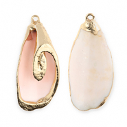 Pendentifs coquillage specials Blanc-doré