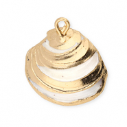 Pendentifs coquillage specials Blanc-doré