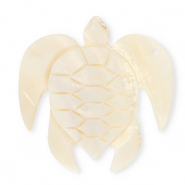 Pendentifs coquillage specials tortue Blanc-pêche claire