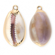 Pendentifs coquillage specials cauri Violet-marron-doré