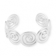 Bracelets en acier Inox jonc spirale Argenté