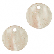 Pendentifs en résine 12mm Beige sable