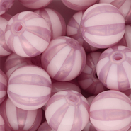 DQ® Perles acryliques 16 mm avec rayées Rose vintage