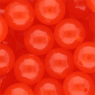 DQ® Perles acryliques 18 mm brillant Rouge vermillon