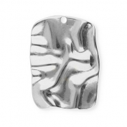 Breloques en acier Inox rectangle Argenté