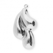 Breloques en acier Inox gouttes Argenté
